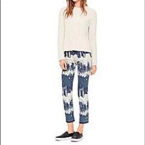 Tory Burch Cropped Raw Hem Waved Dyer